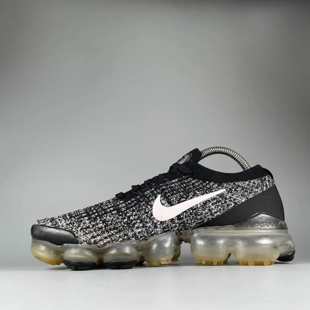 Nike Air VaporMax Flyknit 3 Women's 8.5 'Oreo' Black White Running Sneaker Shoes
